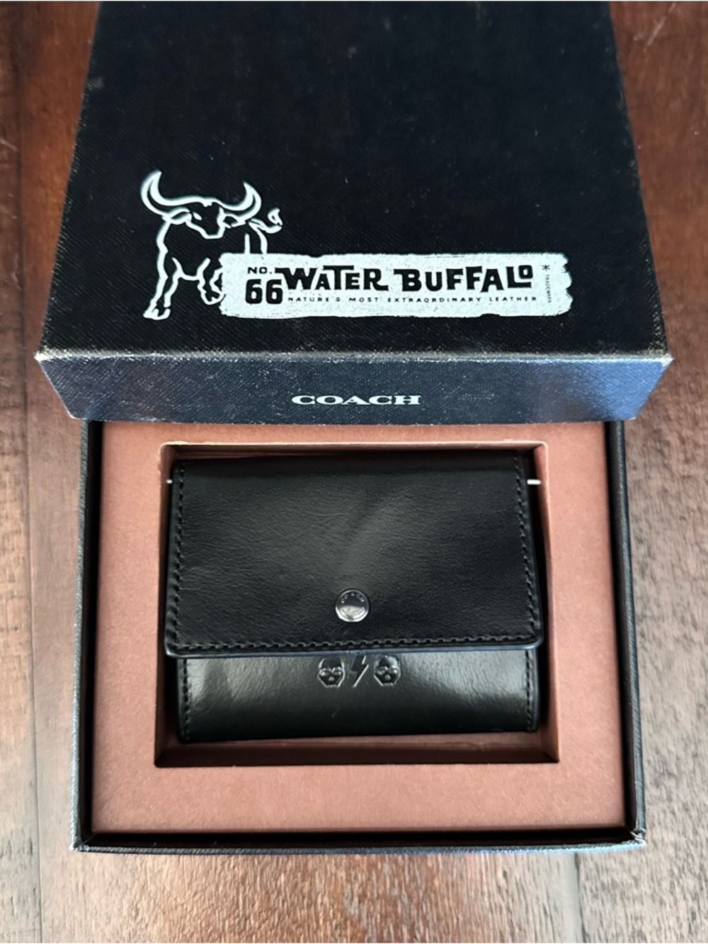 Coach Water Buffalo Coin/Card Case 21797